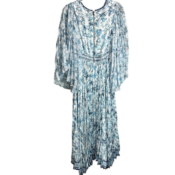 Alice and Olivia SION SUNBURST PLEATED MAXI DRESS New Season - Picture 7 of 10